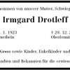 Rottmann Irmgardl 1923-2013 Todesanzeige